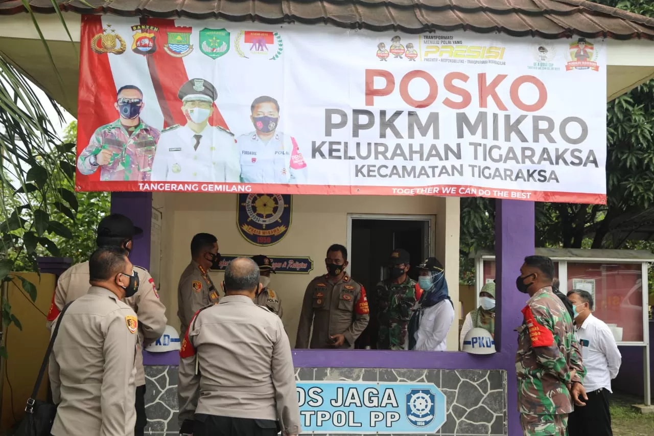 BeritaBerita Banten, Berita Banten Terbaru, Berita Banten Terkini, Berita Banten Hari Ini, Berita Kabupaten Tangerang, Berita Kabupaten Tangerang Terbaru, Berita Kabupaten Tangerang Terkini, Berita Kabupaten Tangerang Hari Ini: Kapolresta Tangerang dan Dandim Tigaraksa Cek 4 Posko PPKM Mikro