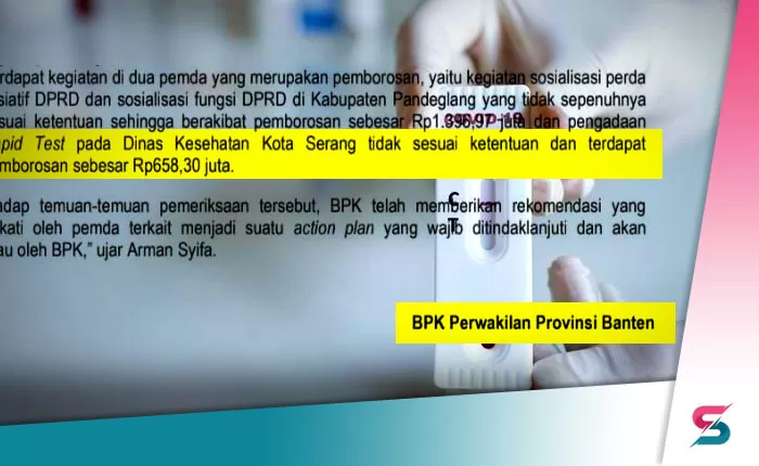 Pengadaan Rapid Test Jadi Temuan BPK, Mahasiswa Nilai Dinkes Kota Serang Gagap