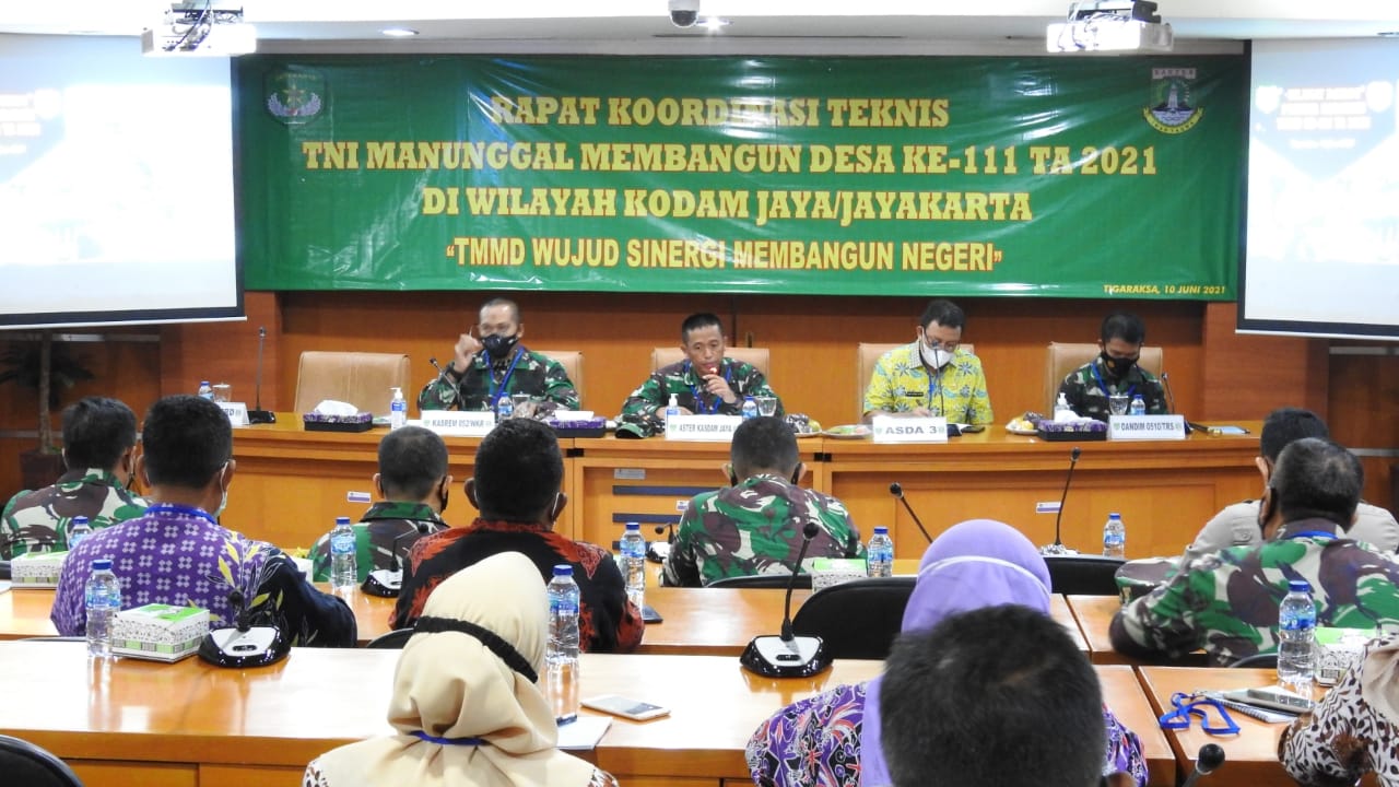 Dandim 0510/Trs Paparkan Kesiapan TMMD Ke 111 TA 2021 di Wilayah Kodam Jaya