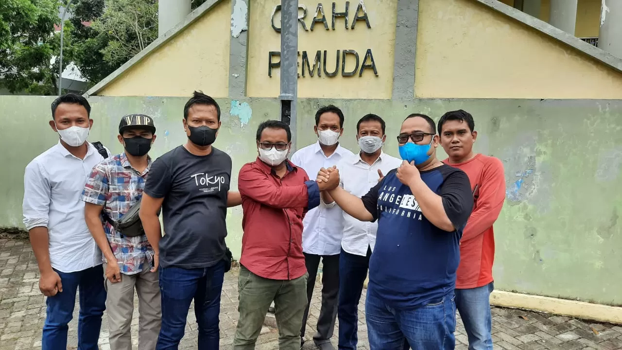 Jelang Pelantikan, Juanda Sambangi Ketua KNPI Sebelumnya di Graha Pemuda