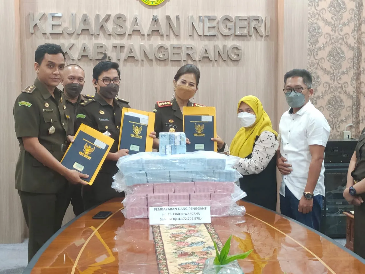 Berita Banten, Berita Banten Terbaru, Berita Banten Hari Ini, Berita Kabupaten Tangerang, Berita Kabupaten Tangerang Terbaru, Berita Kabupaten Tangerang Hari Ini: Kejari Kabupaten Tangerang Selamatkan Rp4.1 Miliar Uang Negara