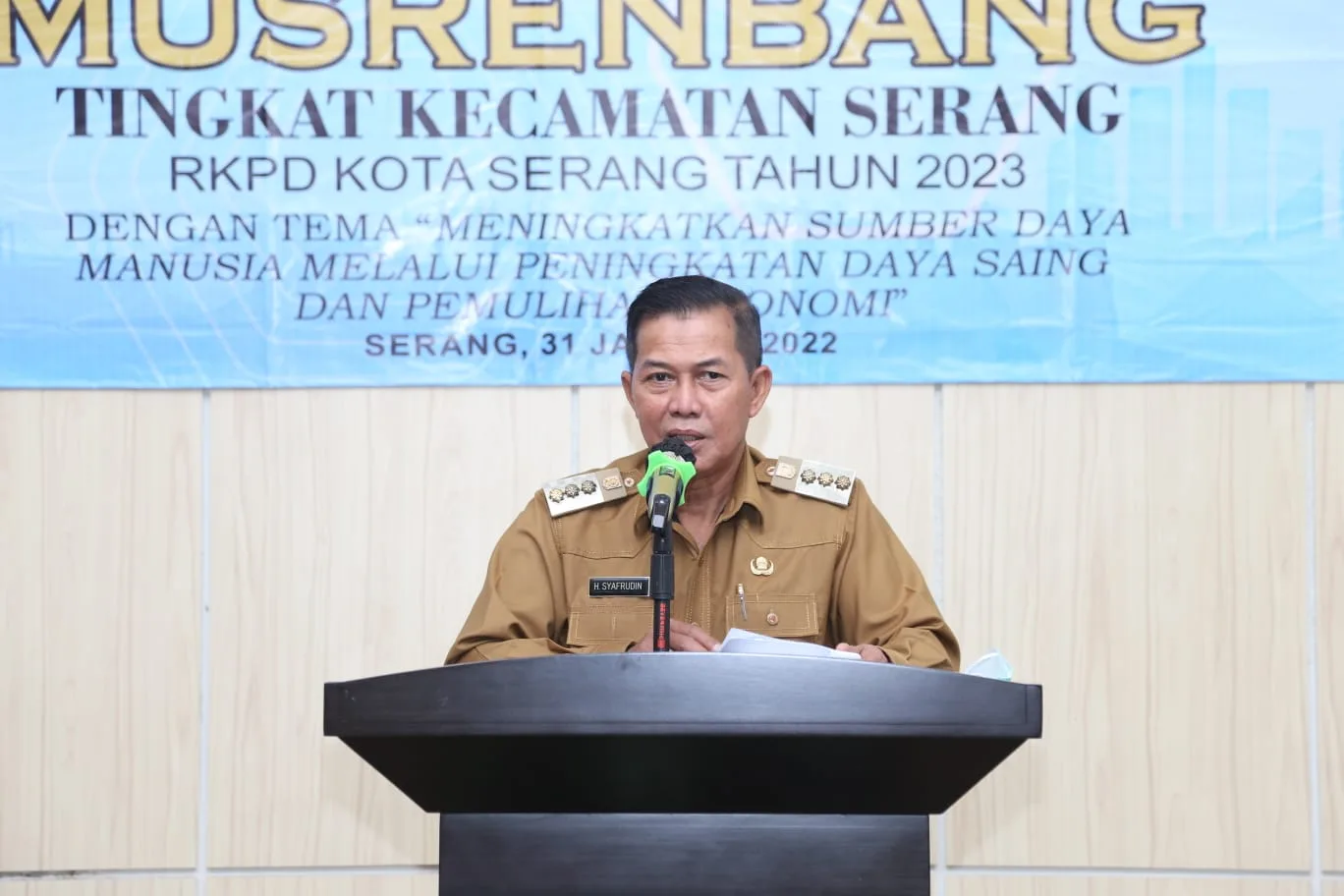 Berita Banten, Berita Banten Hari Ini, Berita Banten Terbaru, Serang, Serang Hari Ini, Serang Terbaru, Peristiwa, Peristiwa Hari Ini, Peristiwa Terbaru, Berita Viral, Berita Viral Hari Ini, Berita Viral Terbaru: Musrenbang Kecamatan Serang, Syarudin Tekankan Pengelolaan Drainase dan Penanganan Sampah