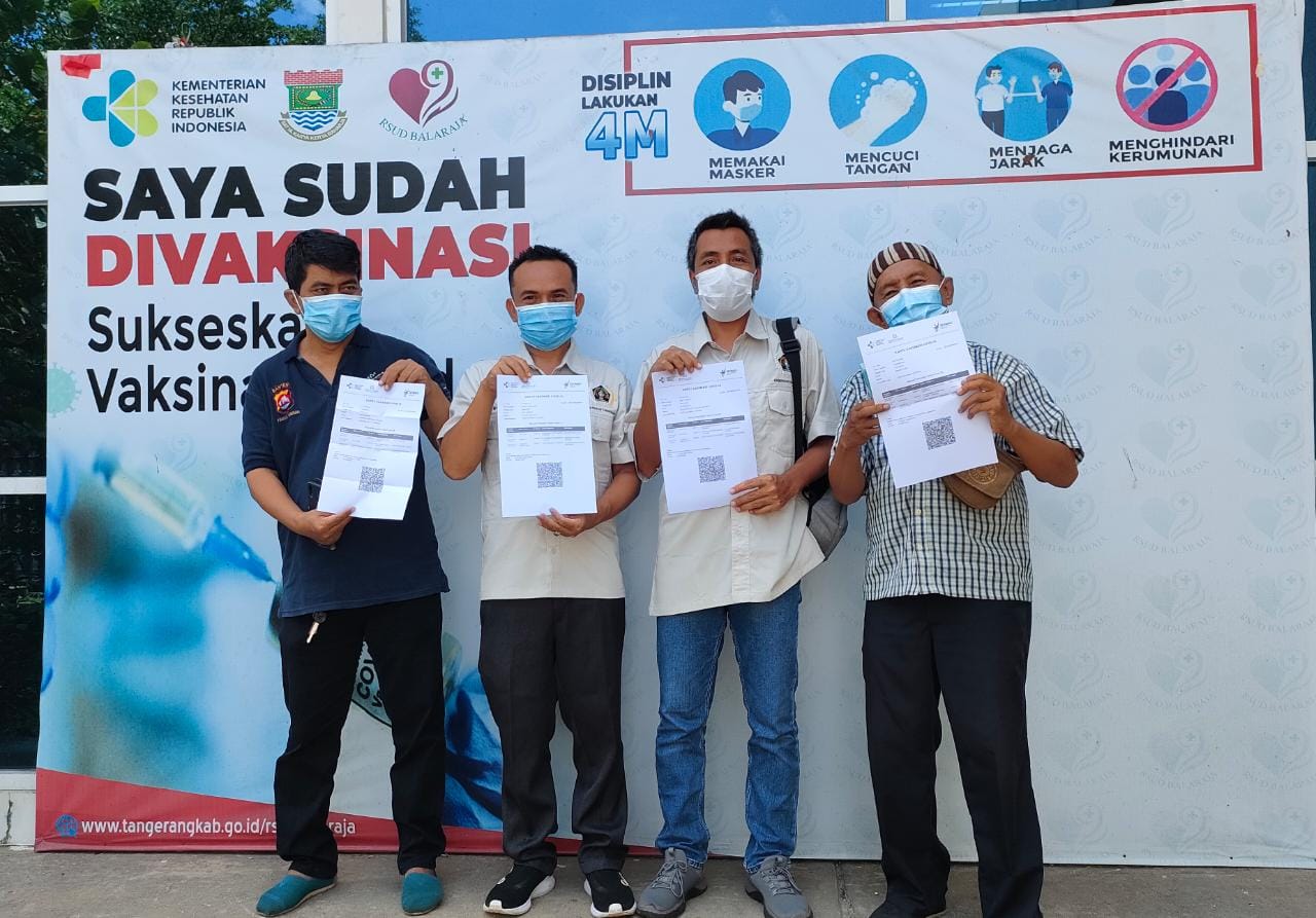 Sebagai Ujung Tombak Pemberitaan, Anggota PWI Kabupaten Tangerang Terima Vaksinasi Booster Hari Ini
