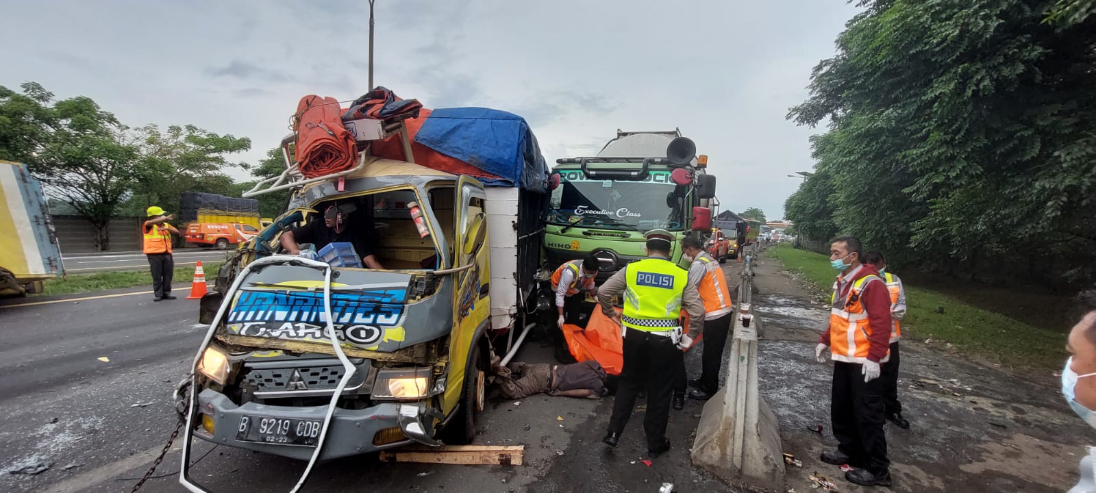 Kecelakaan di KM 68 Tol Serang, Ditlantas Polda Banten Olah TKP