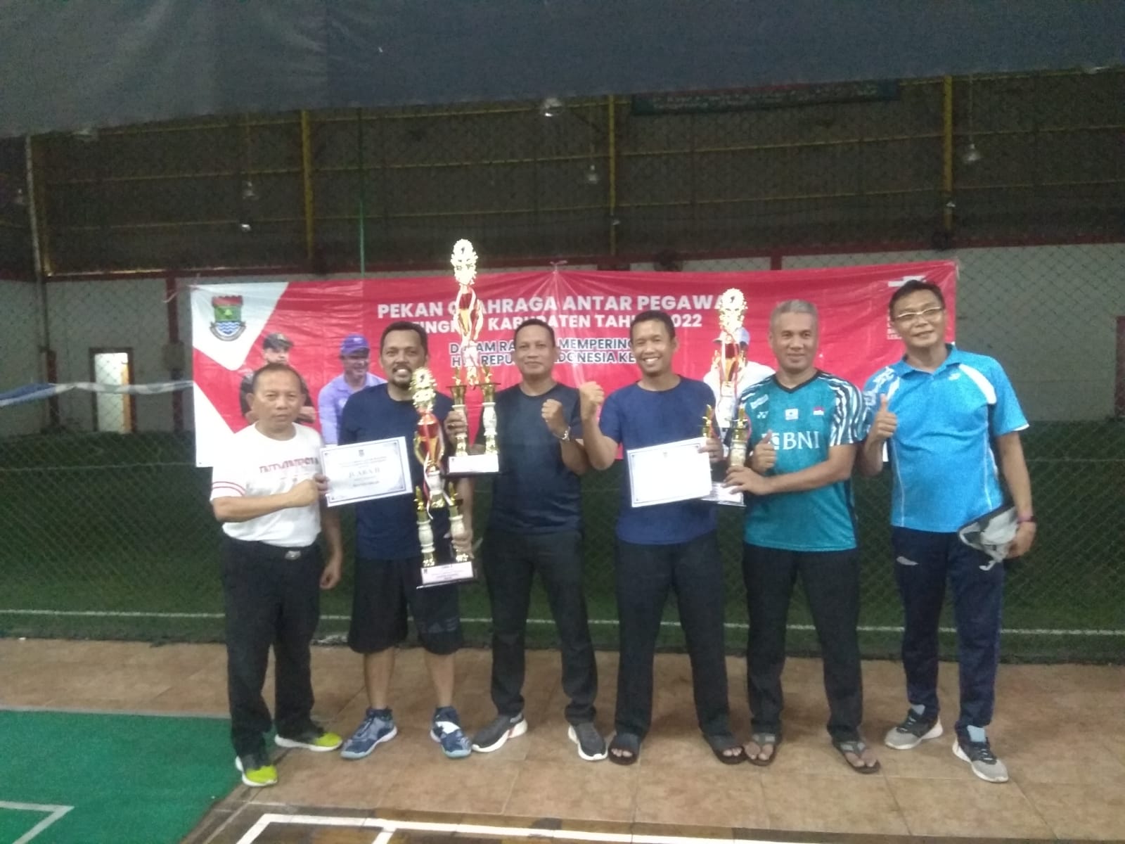 POR Antar Pegawai Pemkab Tangerang Tahun 2022 Selesai, Cabang Bulutangkis Juara 3 Bersama BPBD Dan BPKAD