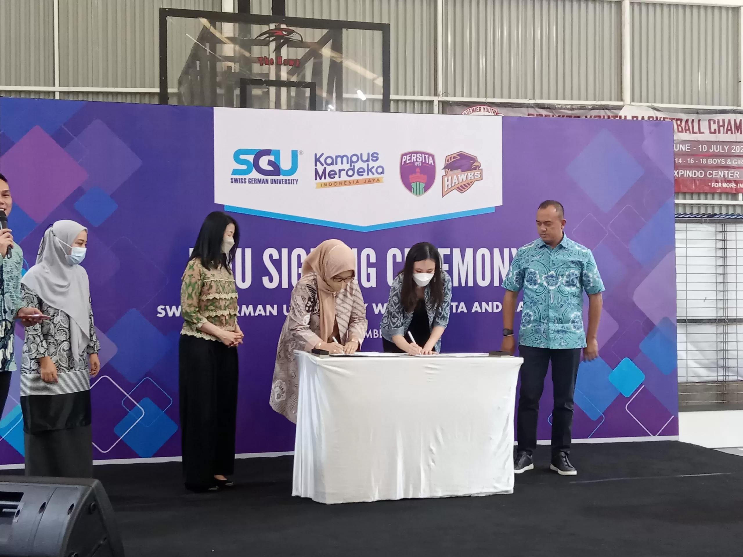 Tingkatkan Kompetensi Akademik, SGU Gandeng Tangerang Hawks dan Persita Tangerang