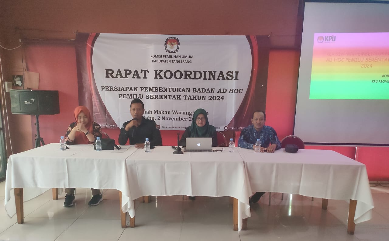 KPU Kabupaten Tangerang Siapkan Pembentukan Badan Ad Hoc Pemilu 2024