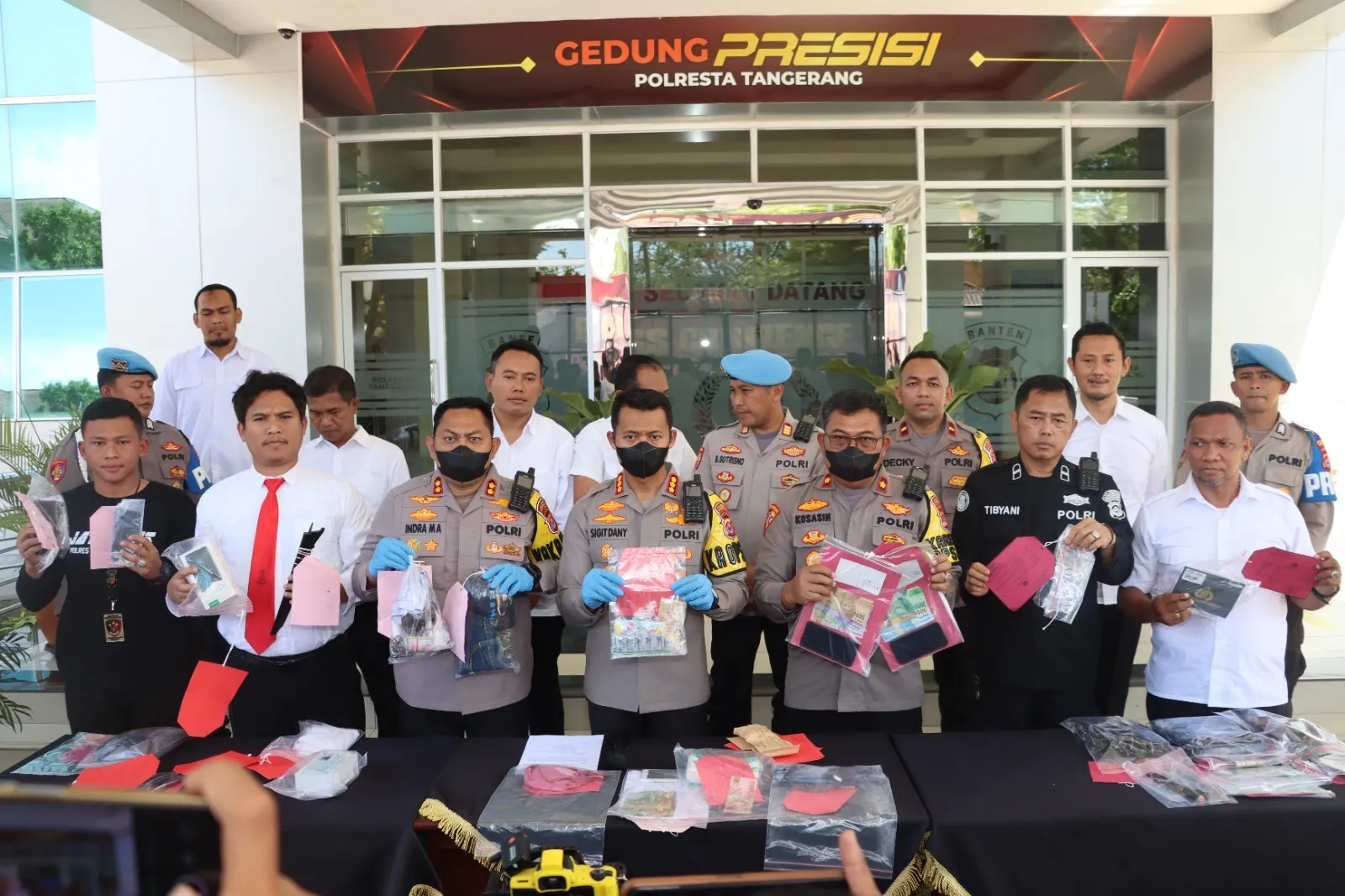 Gelar Operasi Pekat Maung, Polresta Tangerang Bongkar Tindak Kejahatan Berbagai Kasus