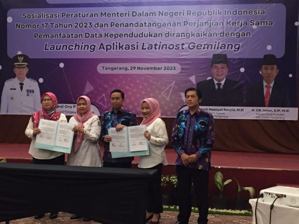Permudah Masyarakat Data Kependudukan, Disdukcapil Kabupaten Tangerang Launching Latinost Gemilang