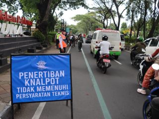 Razia Knalpot Brong di Kota Tangerang, 24 Sepeda Motor Diamankan Polisi
