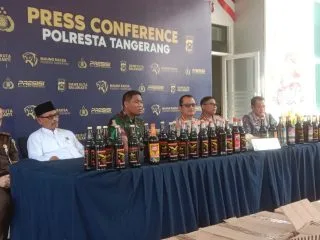 Bisa Picu Aksi Kejahatan, Polresta Tangerang Sita Ribuan Miras