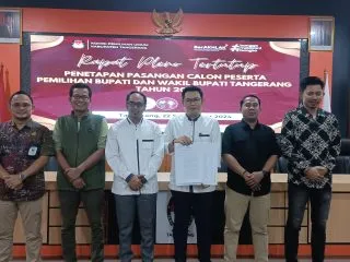 Sah! KPU Kabupaten Tangerang Tetapkan Tiga Paslon Calon Bupati dan Wabup di Pilkada 2024