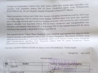 Namanya Dicatut untuk Minta Jatah, Ketua RW 04 dan Para Ketua RT di RW 04 Desa Cangkudu Tuntut Ketua RW 03 Minta Maaf