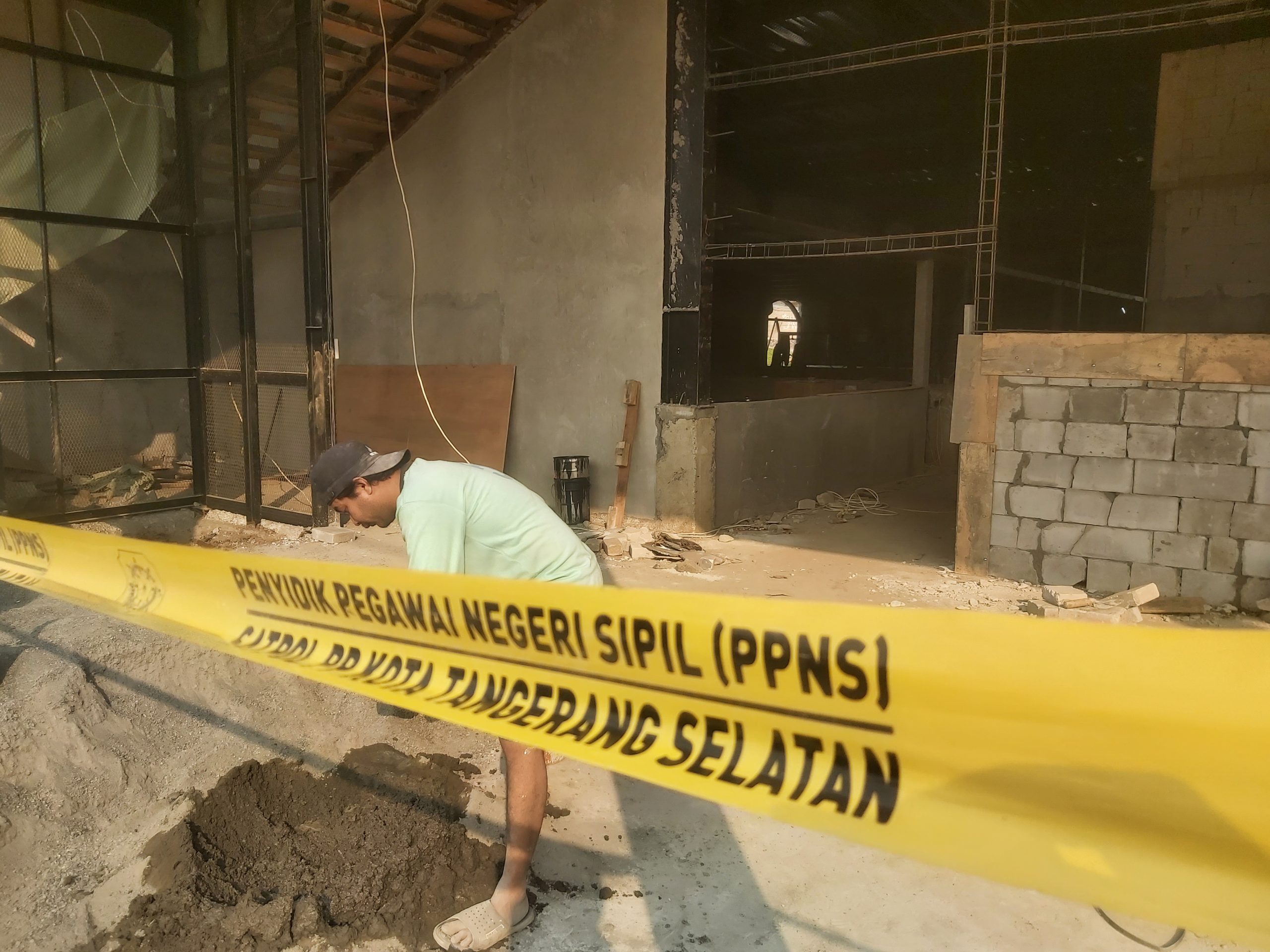 Lokasi proyek pembangunan gedung serba guna (GSG) milik yayasan Shekinah Glory di Kota Tangerang Selatan. (RFH)