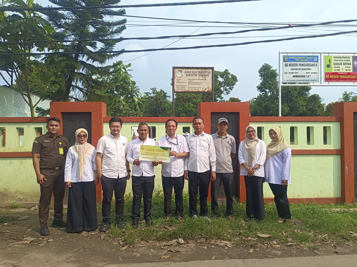 Kejaksaan Negeri Kabupaten  Tangerang Bersama BPKAD Kab. Tangerang berhasil mengamankan kembali Tanah SDN Pengadegan II Kec. Pasar Kemis.