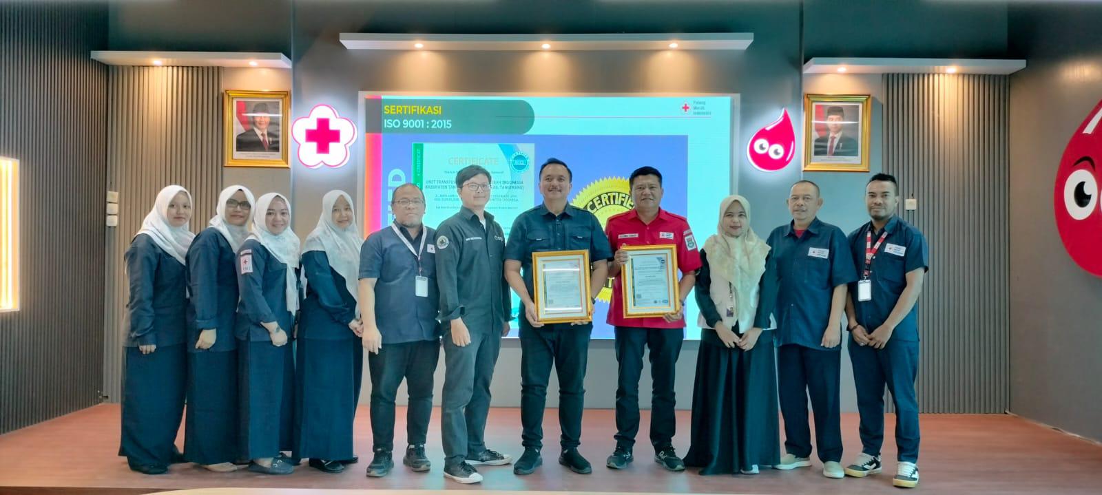 Palang Merah Indonesia (PMI) Kabupaten Tangerang berhasil mempertahankan kualiatas standar layanan internasional.
