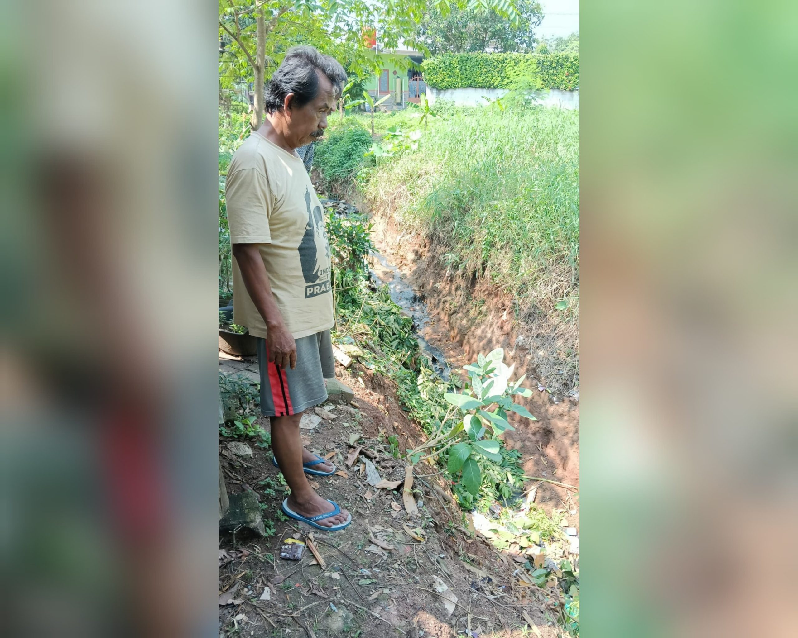 Warga di perumahan Sodong Village Blok A9, Desa Sodong, Kecamatan Tigaraksa, Kabupaten Tangerang, mengeluhkan tidak adanya dinding penahan tanah atau turap di area tersebut.