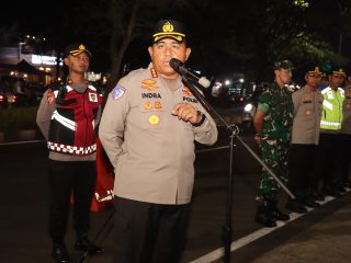 Polresta Tangerang Polda Banten menggelar Patroli Skala Besar, Sabtu (12/7/2025) malam.