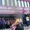 Gelar Aksi, Mahasiswa Bakar Ban dan Coret Tembok DPRD Kab Tangerang