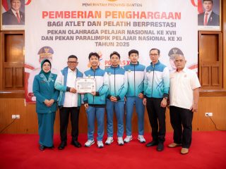 Banten Tembus Lima Besar Nasional, Atlet Popnas dan Peparpenas Terima Bonus