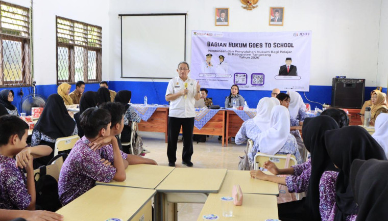 Bagian Hukum Setda Kabupaten Tangerang Gencarkan JDIH Goes to School, Sambangi SMP di Tigaraksa