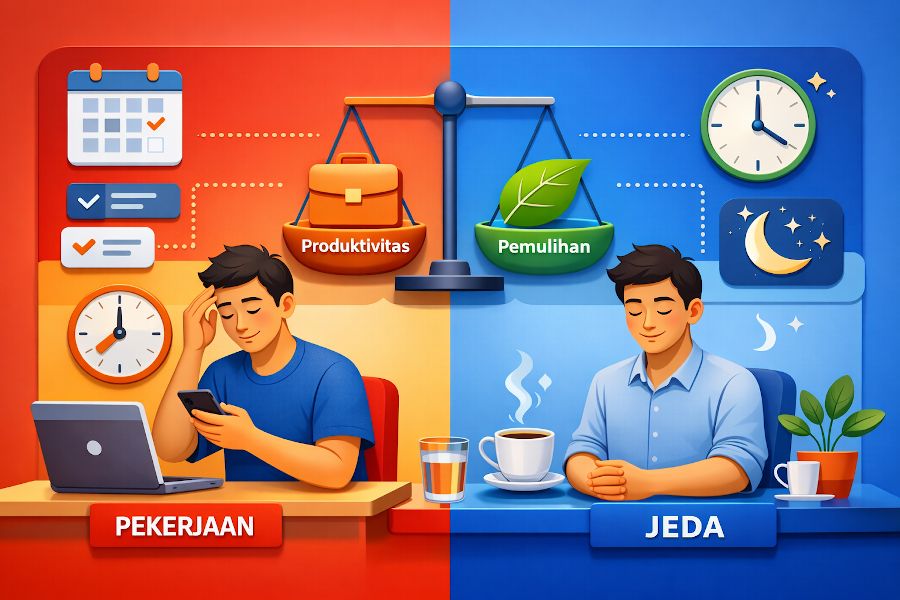 Bekerja Cukup, Hidup Tetap Utuh Menjaga Semangat Kerja Tanpa Burnout_