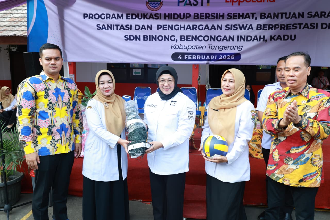 Hadiri Penyerahan Bantuan CSR Lippoland untuk SDN Binong, Wabup Intan Dorong Sinergi Dunia Usaha Dukung Pendidikan