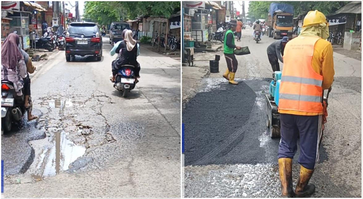 DBMSDA Kabupaten Tangerang Genjot Pemeliharaan Jalan di Rajeg
