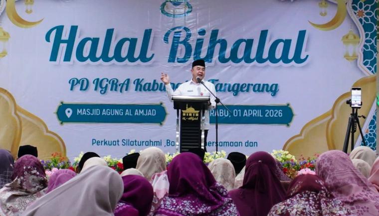 Halalbihalal IGRA di Masjid Agung Al-Amjad, Sekda Soma Atmaja Tekankan Peran Guru Anak Usia Dini