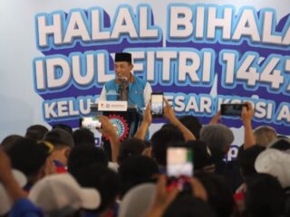 Kapolri Hadiri Halalbihalal KSPSI di PT KMK, Soroti Soliditas Buruh dan Pengusaha