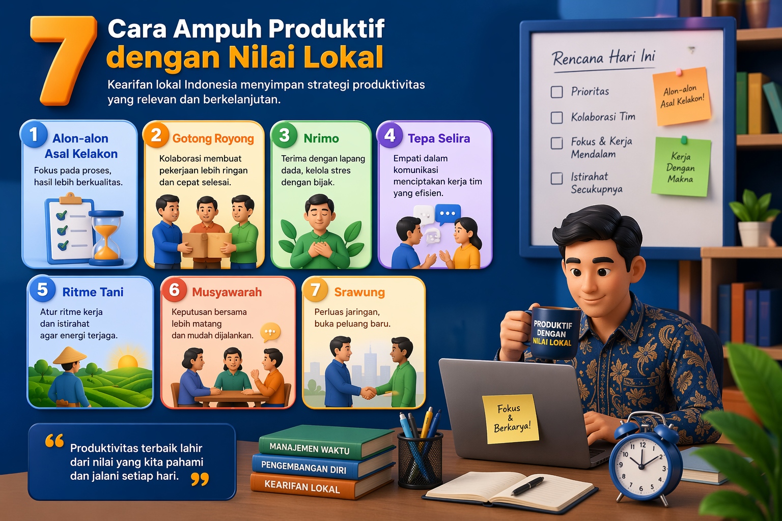 Lupakan Metode Barat, Ini 7 Nilai Lokal Indonesia yang Bikin Kerja Lebih Produktif
