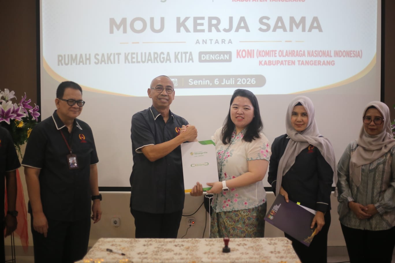 Jelang Porprov VII Banten, KONI Kabupaten Tangerang Gandeng RS Keluarga Kita Beri Atlet Porprov Perlindungan Kesehatan
