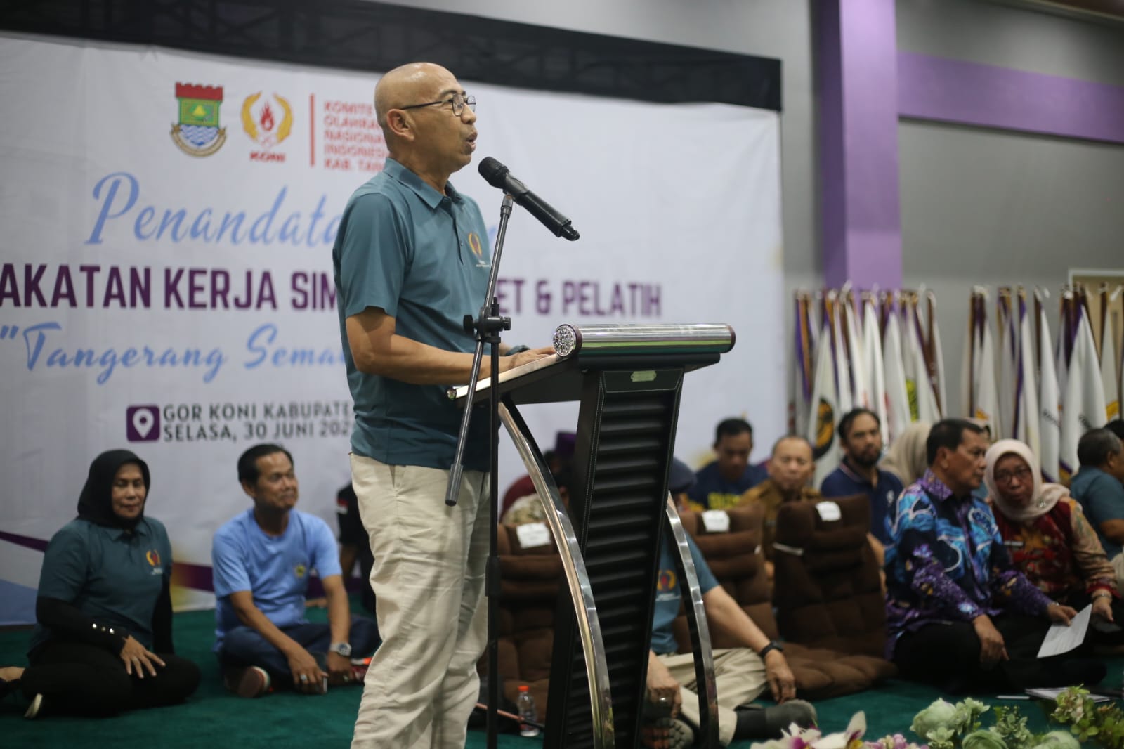 Ketua KONI Kabupaten Tangerang, Eka Wibayu, menyampaikan sejumlah catatan terkait keterlambatan tahapan entry by number/class Porprov VII Banten. KONI Kabupaten Tangerang meminta OC dan SC Porprov menjalankan seluruh tahapan sesuai jadwal agar persiapan kontingen tidak terganggu.