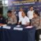 Polresta Tangerang menggelar konfrensi pers kasus kekerasan dan pelecehan seksual terhadap pegawai bank keliling di Panongan, Kabupaten Tangerang. (khi)