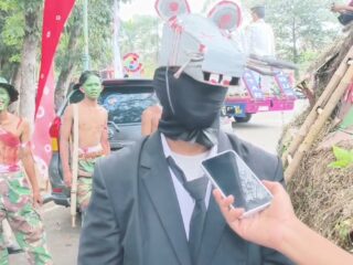 Karnaval HUT ke-81 RI di Kabupaten Tangerang, Ada Warga Cosplay Jadi Koruptor Berkepala Tikus
