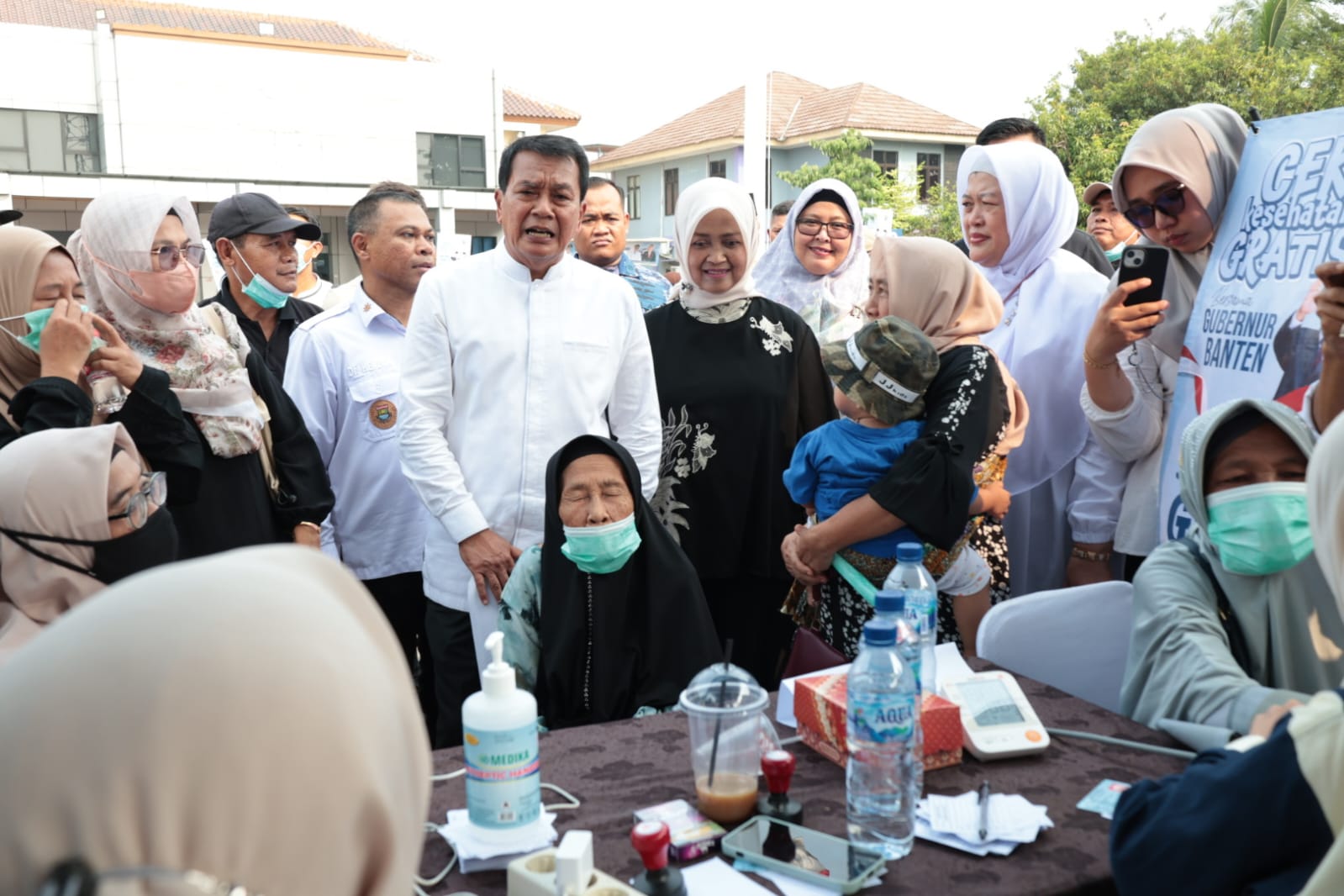 Bupati Tangerang Moch. Maesyal Rasyid meninjau pelaksanaan Cek Kesehatan Gratis (CKG) di Kabupaten Tangerang. Program CKG telah mencapai sekitar 1,7 juta pemeriksaan atau 100,7 persen dari target hingga awal September 2026.