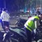 Satlantas Polresta Tangerang saat melaksanakan operasi penindakan aksi balap liar di kawasan Pusmpemkab Tangerang. (Fer)