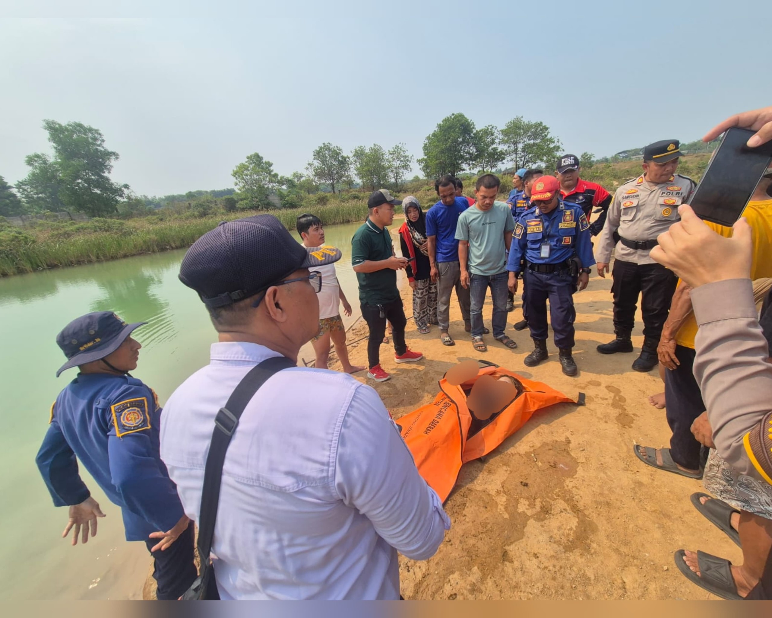 Remaja perempuan berusia 13 tahun berinisial P dilaporkan tewas tenggelam di danau kawasan Puspemkab Tangerang. (Dok. Polsek Tigaraksa)