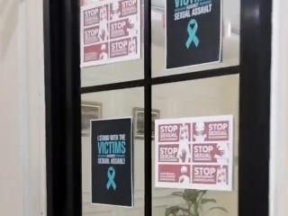 Dugaan Pelecehan Seksual, Poster "I Stand With The Victims" Terpampang di Kantor Satpol PP Tangerang