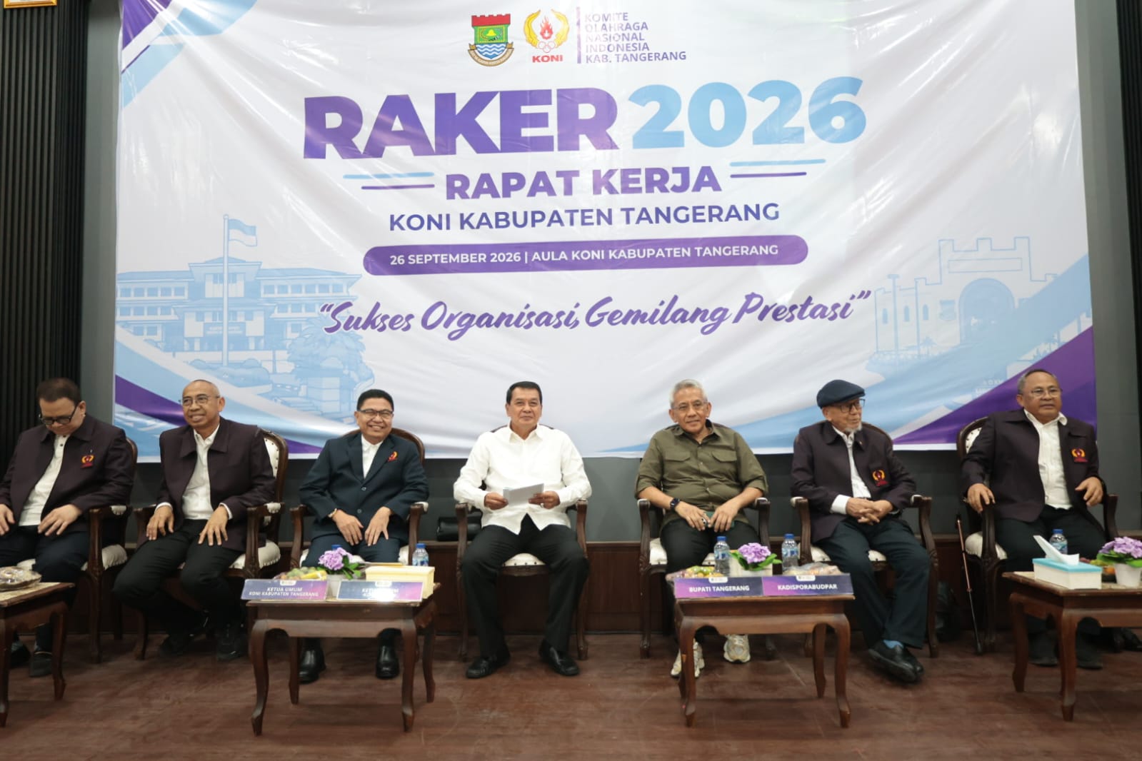 Rapat Kerja (Raker) KONI Kabupaten Tangerang 2026, Sabtu (26/9/2026).