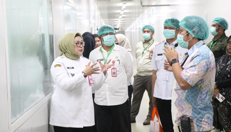 Wakil Bupati Tangerang, Intan Nurul Hikmah, saat mengunjungi PT Japfa Food Indonesia, Rabu (30/8/2026).