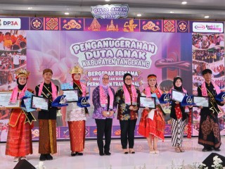 Duta Anak Kabupaten Tangerang 2026 Dikukuhkan, Intan Dorong Anak Berani Bersuara